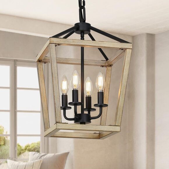 New Seaside Village 4 Light Chandelier Ceiling Lantern - Picture 1 of 9